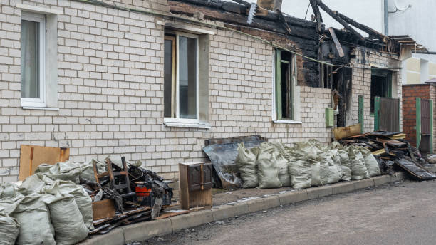 Professional Fire Damage Removal technician working in North Bend, OH